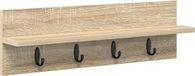 vidaXL Wandkapstok Muurmontage Sonoma Eiken Onbehandeld Hout