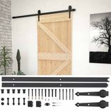 vidaXL Schuifdeur, 90 x 210 cm, massief grenenhout