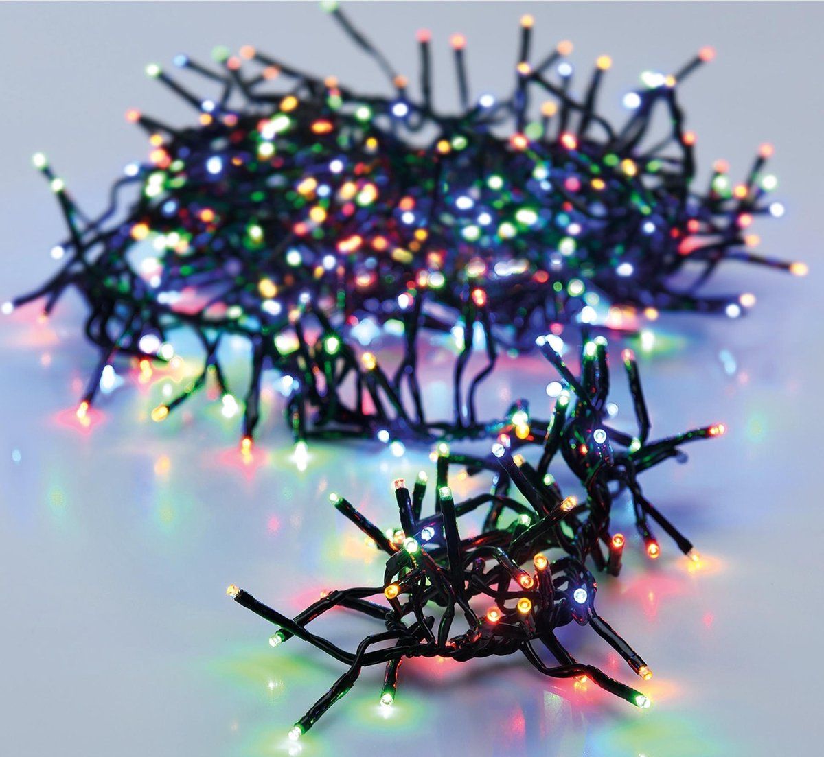 Clusterverlichting - 384 LED - 2.8m - multicolor - Zwart