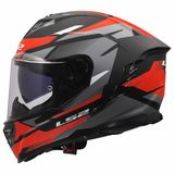 LS2 Helm Storm III Komai FF818 zwart / rood maat 3XL