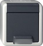 Gira SCHUKO-WCD KD WG AP Grijs [444030]