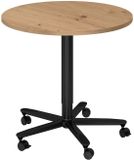 hjh OFFICE PRO Systeem conferentietafel BISTRO 80R D Esdoorn / Zwart