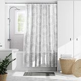 Zenna Home Wit medaillon PEVA douchegordijn, 70 x 72 inch