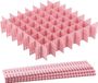 Bol Séparateur de tiroir réglable 10 pièces - Système d'insertion tiroir rose pour armoire sous-vêtements chaussettes - Organisateur de bureau bricolage