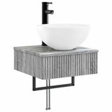 vidaXL Wandgemonteerde wastafel grijs Sonoma 40 x 41 x 40,5 cm