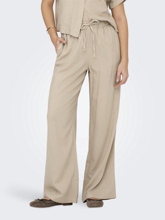 ONLY ONLCARO 15291807 Dames Broek - Kiezel - Maat S X L32