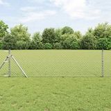 Clôture-grillage de jardin en treillis métallique argenté 10 x 0,4 m 552772