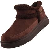 Skechers dames leren enkellaarzen bruin Keepsakes Lite – Winter Snug 114895/Choc