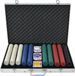 vidaXL Pokerset met 1000 chips aluminium