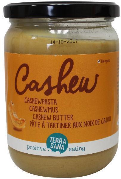 TerraSana Cashewnotenpasta zonder zout 500 G