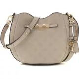 GUESS Carmella Crossbody Bucket Bag Bone Logo beige