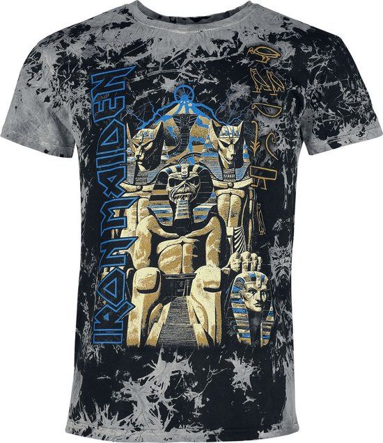 Iron Maiden Powerslave Heren T-shirt - houtskool - XL