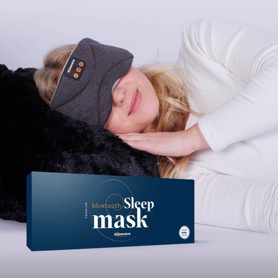 Slowwave Premium Bluetooth Slaapmasker - White Noise Versie (Antraciet)