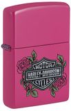 Zippo Stormaansteker, gouden roos, hoogglans messing, kleurenafbeelding, navulbaar, herbruikbaar, windbestendig design, cadeaudoos, gemaakt in de VS