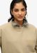 Superdry Luxe Sportsweatshirt met Ronde Hals en Losse Pasvorm Dames Truien Winter Twig Beige