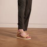No Stress Dames Beige Suède Sandalen Maat 42