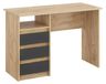 Bureau met 3 Lades in Goud Craft Eiken/Antraciet
