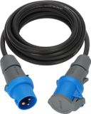 Brennenstuhl CEE 230V camping verlengkabel 5m (H07RN-F 3G2,5 kabel in de kleur zwart, camping stroomkabel voor permanent buitengebruik IP44, Made in Germany)