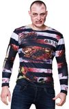 Boland Halloween verkleedkleding heren - zombie gevangene t-shirt print - polyester M/L (50-52)