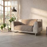 Comfortabele bankhoes, antislip, gemaakt in Italië, bruin, 2-zits