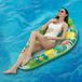 Merkloos Opblaasbare zwembadmatrassen voor volwassenen, drijvende loungestoelen, drijvende stoel voor feestjes, zomerplezier aan het water, strand of meer. Opblaasbare zwembadlounges - Premium comfort voor ontspanning in het water. Flamingo Geel/Groen/Wit PVC