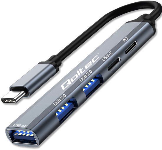 Qoltec Serie - USB-C Hub Adapter - USB-C 3.1 - 5-in-1 - USB PD