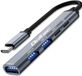 Qoltec Serie - Adaptateur concentrateur USB-C - USB-C 3.1 - 5-en-1 - USB PD