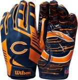 Wilson NFL Stretch Fit Chicago Bears American Football Handschoenen Blauw/Oranje Unisex Senior