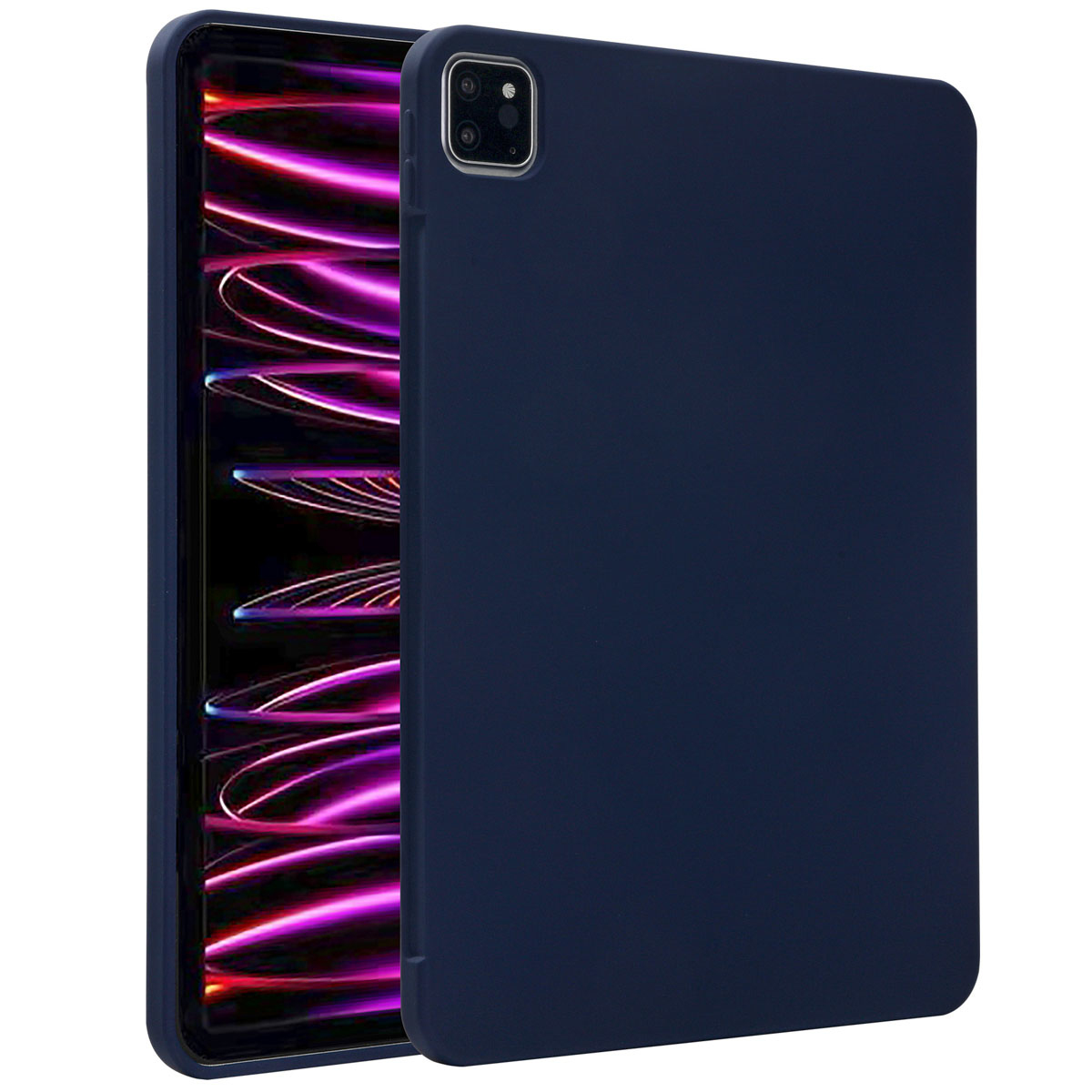 Accezz Liquid Silicone Backcover met penhouder iPad Pro 11 (2018 - 2022) - Donkerblauw