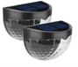 Merkloos / Sans marque Lumehelbed Handels GmbH 2 stuks Solar Hekpaalverlichting Muurmontage Decoratieve Terrasverlichting