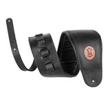Levy's Leathers MSS2-4-XL-BLK gitaarband van leer, 11,4 cm, extra lang en gevoerd, verstelbaar van 94-160 cm, zwart