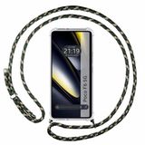 Tumundosmartphone Transparant hoesje voor Xiaomi Poco F6 5G met koord groen/goud