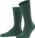 FALKE Lhasa Rib eenkleurig wol kasjmier sokken heren groen - maat 43-46