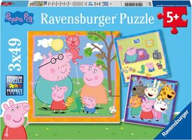 Ravensburger Peppa Pig Puzzel - 3 x 49 stukjes - Vanaf 5 jaar