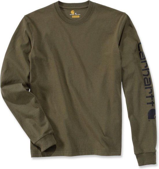 Carhartt Logo Long Sleeve T-Shirt - Black - XXL - Men