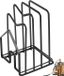 Ibenzoa® Robuuste metalen houder voor snijplanken – voor opslag en presentatie – zwart, 215 x 145 x 125 mm