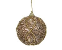 Decoris kerstbal 8cm champagne 1 stuk