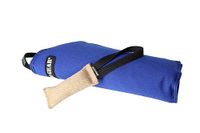 DINGO GEAR Set: Zachte Nylcot Mini Bijtmouw Plus Jute Sleepspeelgoed, Bijt Training Gereedschap voor IGP, K9, Hondensport, Puppy, Jonge Honden Training, Blauw, Bijtniveau 1 - Beginner (S10046)