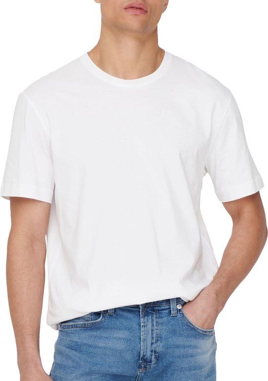 ONLY & SONS Max Life T-shirt Heren - Wit - Maat L