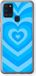 Case Company® - Samsung Galaxy A21s Hoesje - Hart Blauw - Soft Cover
