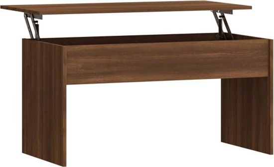 vidaXL Salontafel 102x50,5x52,5 cm bewerkt hout bruin eikenkleur