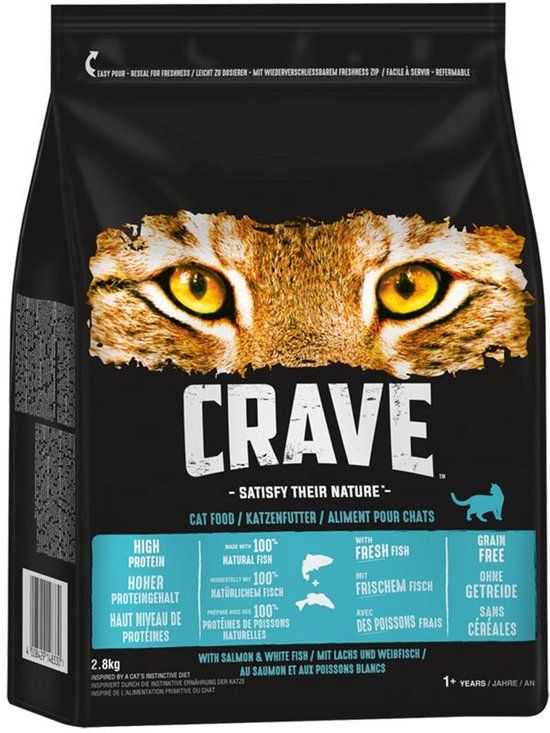 Crave Cat droogvoer zalm & witvis - 2,8kg