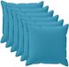 vidaXL - Kussensloop - 6 stuks - HOUTEN - Lichtblauw - 35 x 35 cm - Polyester