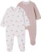 Vertbaudet Set van 2 velours babypyjama's meisje