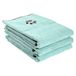 Ritz Geborduurde Microfiber Huisdier Handdoek, Klein, Paw Spa Blauw, 3 Handdoeken Set