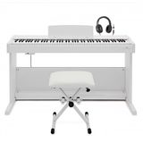 Gear4music VISIONKEY-500 piano numérique, banc, blanc mat