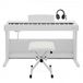 Gear4music VISIONKEY-500 digitale pianobankpakket, mat wit