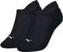 PUMA 2 paar dames sneaker sokken katoen - Badstof zool - Sneakersokken wit, zwart en grijs - 42