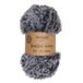 Halbach Wollige breiwol, 100 g kluwen, 2 cm breed, zwart/grijs | Wasbaar imitatiebont garen met Öko-Tex 100-certificering, pluizige wol voor decoreren, breien en haken