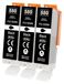 Canon 3-pack cartouches d'encre PGI-580 PGBK, noir
